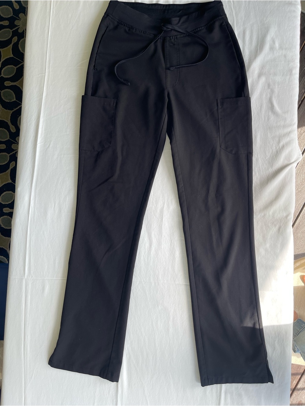 Black Women's Drawstring Cargo Joggers
